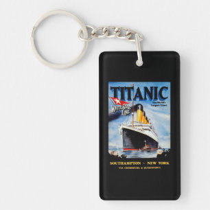 RMS Titanic Travel Ad Keychain