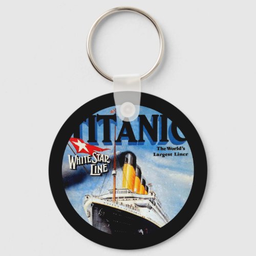 RMS Titanic Travel Ad Keychain