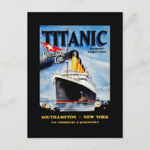 RMS Titanic Travel Ad Postcard