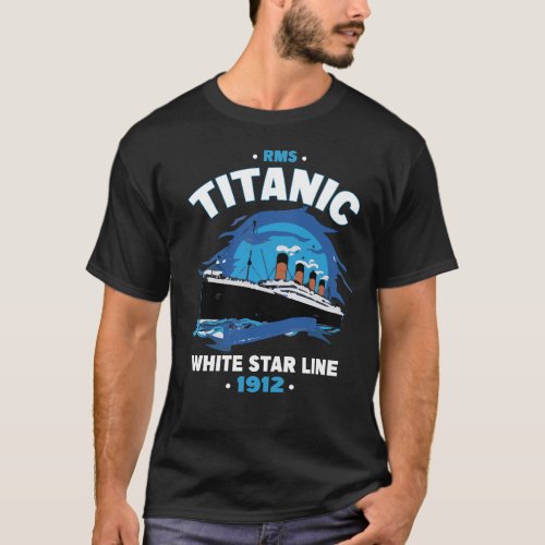 rms titanic white star line 1912 T_Shirt