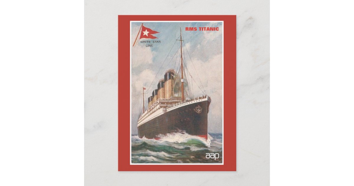 RMS Titanic White Star Line Postcard | Zazzle