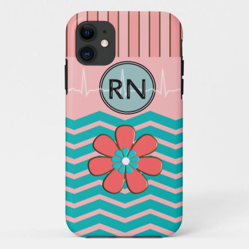 RN Chevron Pattern Pink and Blue iPhone 11 Case