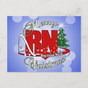 RN CHRISTMAS Registered Nurse Holiday Postcard