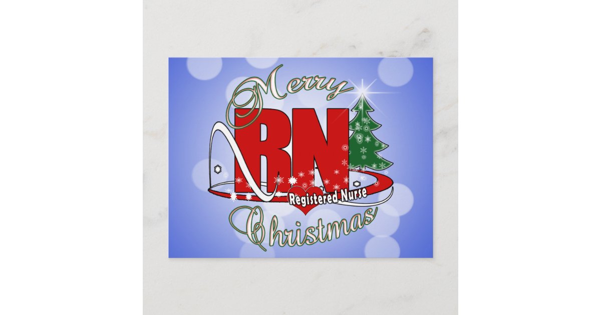 Christmas Tree Rnp RN CHRISTMAS Registered Nurse Holiday Postcard | Zazzle