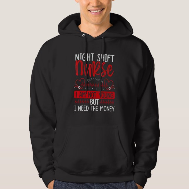 RN CNA Appreciation Night Shift Nurse Nursing Hoodie (Front)