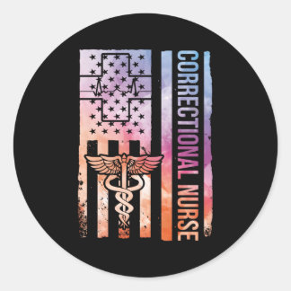 Rn Correctional Nurse Prison Nursing Inmate Nurse Classic Round Sticker