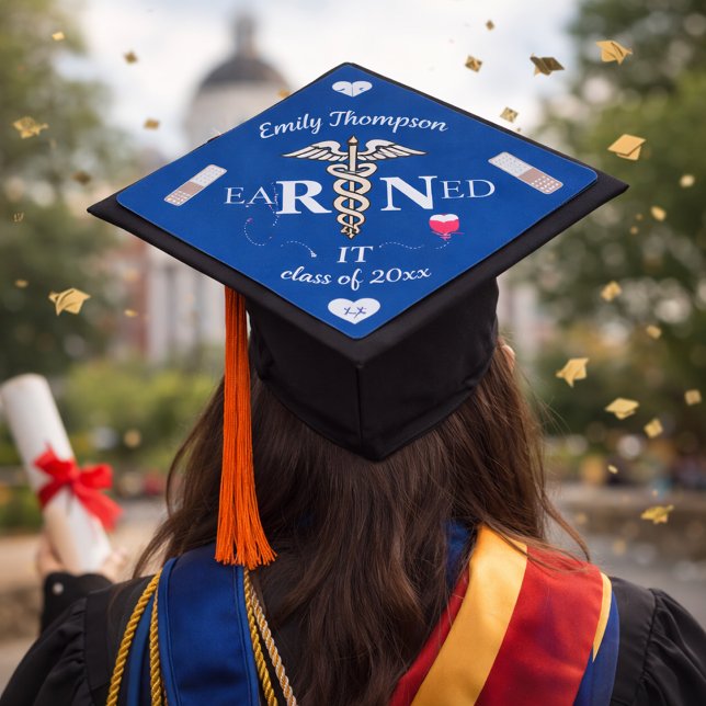 RN Earned it Graduation Cap Topper (Creator Uploaded)