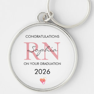 RN Graduation Personalized Name Class of 2026 Keychain