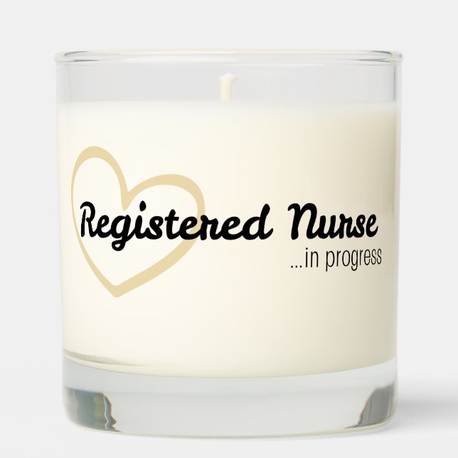 RN in Progress Nursing Student  Scented Candle (Front)
