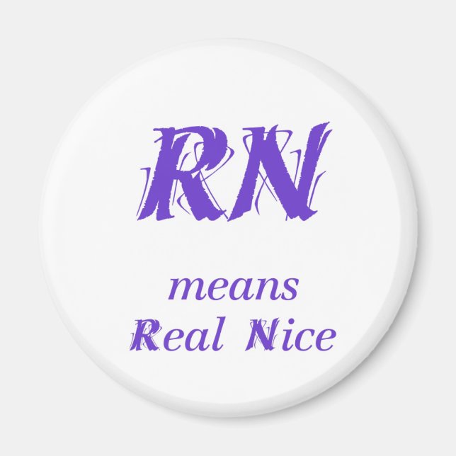 RN in purple Magnet (Front)