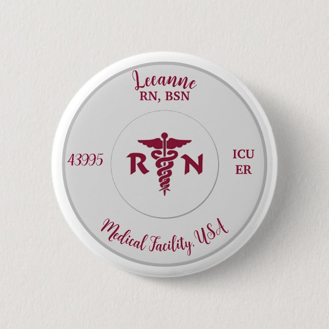 RN Logo, ID Button (Front)