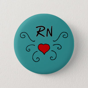 RN Love Tattoo Button