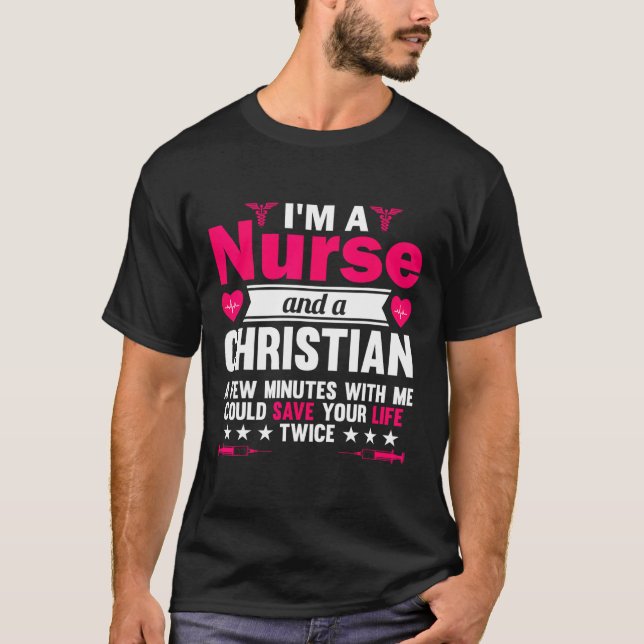 Rn Lvn Cna Nurse Grad Christian Cool Nursing Gradu T-Shirt (Front)