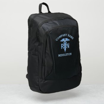 Rn Medical Symbol - Blue  Port Authority® Backpack by DesignsbyDonnaSiggy at Zazzle