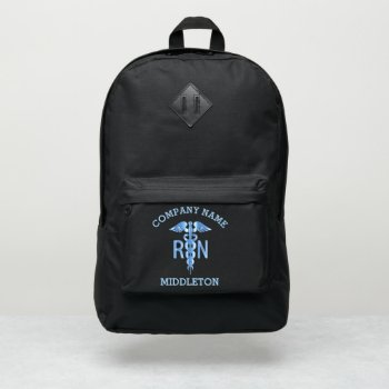 Rn Medical Symbol - Blue Port Authority® Backpack by DesignsbyDonnaSiggy at Zazzle