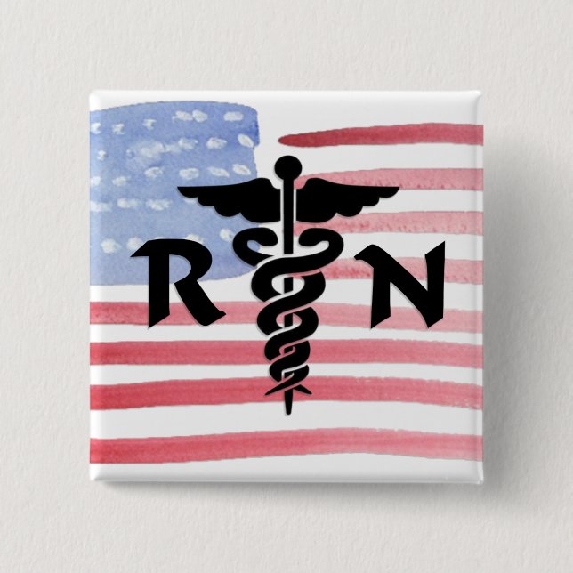 RN Medical Symbol Button (Front)