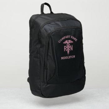 Rn Medical Symbol - Pink  Port Authority® Backpack by DesignsbyDonnaSiggy at Zazzle