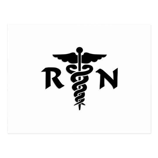 RN Medical Symbol Postcard