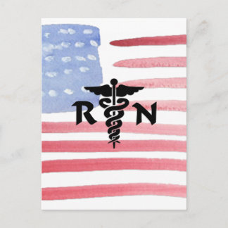 RN Medical Symbol Postcard
