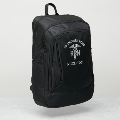 RN Medical Symbol _ Silver Port Authority Backpack