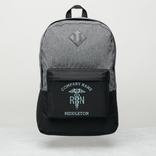 RN Medical Symbol - Teal Port Authority® Backpack (Front)