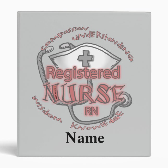 RN nurse axiom  3 Ring Binder (Front)