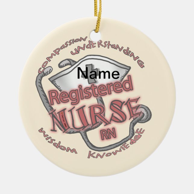 RN nurse axiom  Ceramic Ornament (Front)