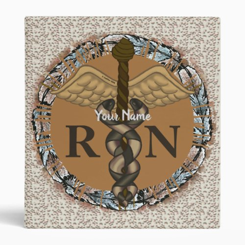 RN Nurse Caduceus binder