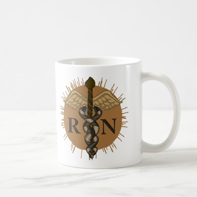 RN Nurse Caduceus Coffee Mug (Right)