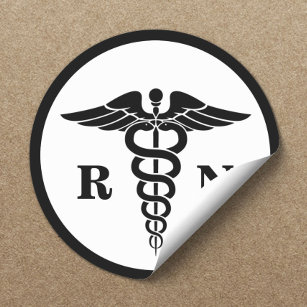 https://rlv.zcache.com/rn_nurse_caduceus_symbol_classic_medical_classic_round_sticker-r_ax6uq7_307.jpg