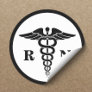RN Nurse Caduceus Symbol Classic Medical Classic Round Sticker