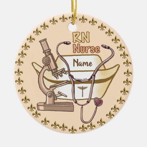 RN Nurse Collage custom name ornament 