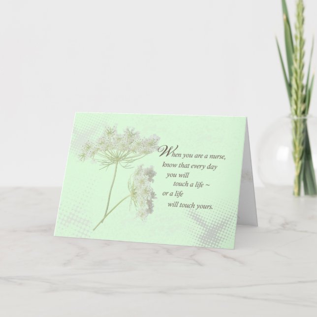 RN Nurse Congratulations Passing Test Wildflower C Card (Front)