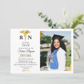 RN Nurse Graduation Announcement Photo Card (Standing Front)