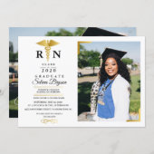 RN Nurse Graduation Announcement Photo Card (Front/Back)
