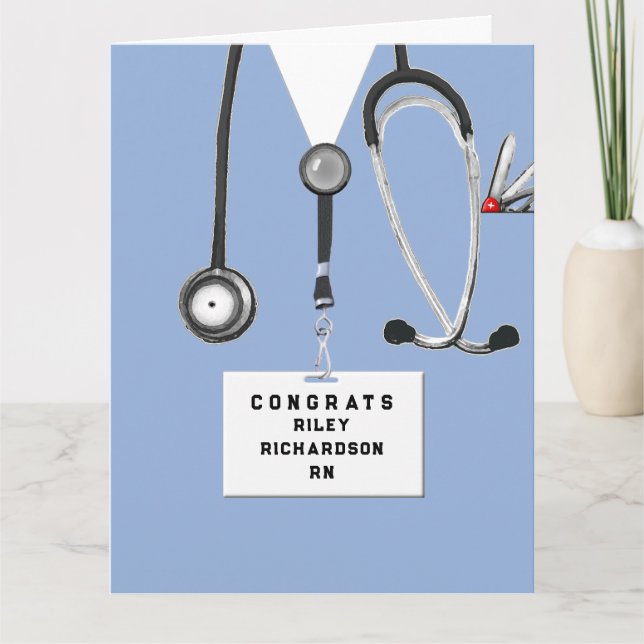 RN Nurse Graduation Card (Front)