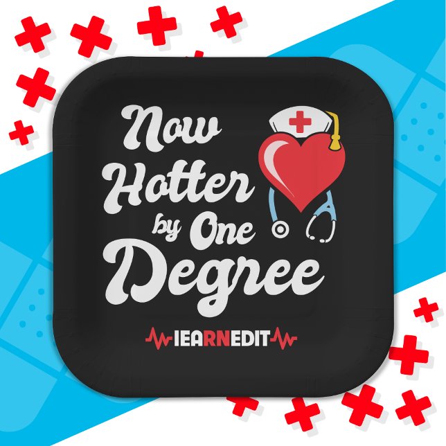 RN Nurse Graduation I Earned It Registered Nurse Paper Plates (Creator Uploaded)