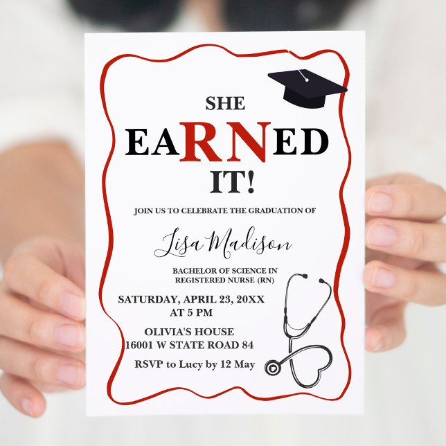 RN Nurse Graduation Party  Invitation (Creator Uploaded)
