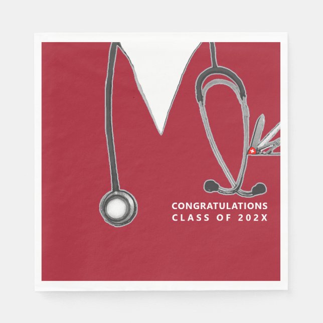 RN Nurse Graduation Party Napkins (Front)