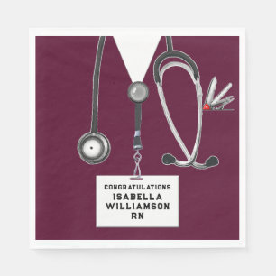 RN Nurse Graduation Party Napkins