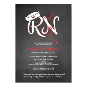 RN nurse graduation party pinning ceremony invites