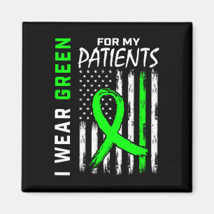 Rn Nurse Green For My Patients Kidney Disease Awar Magnet