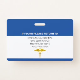 RN Nurse | Hospital Medical Employee Photo ID Badge | Zazzle