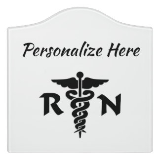 RN Nurse Medical Symbol Door Sign