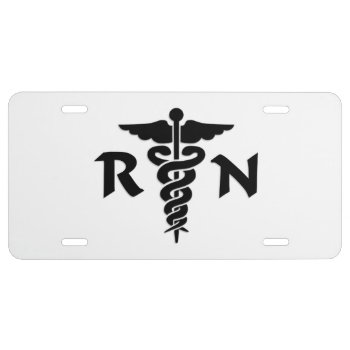Rn Nurse Medical Symbols License Plate by bonfirenurses at Zazzle