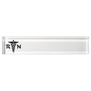 RN Nurse Medical Symbols Name Plate
