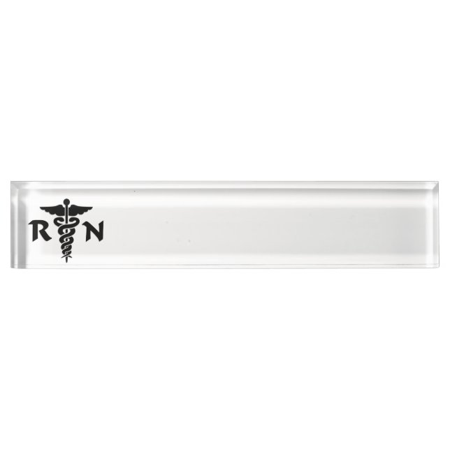 RN Nurse Medical Symbols Name Plate (Front)