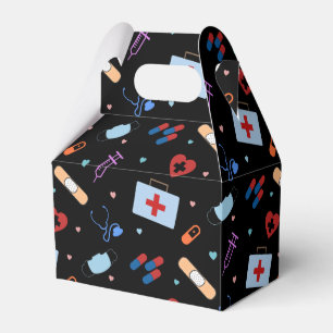 RN Nurse Nursing Student Doctor Medical Pattern Favor Boxes