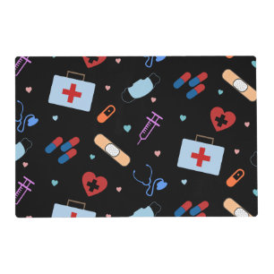 RN Nurse Nursing Student Doctor Medical Pattern Placemat
