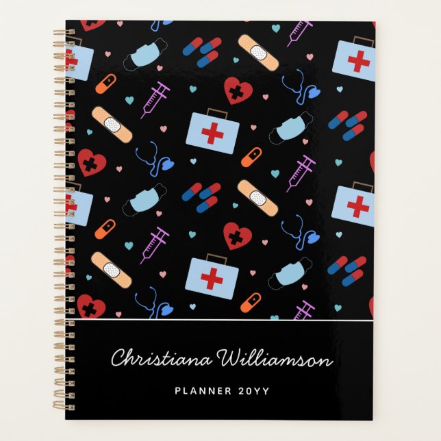 RN Nurse Nursing Student | Doctor Medical Pattern Planner (Front)